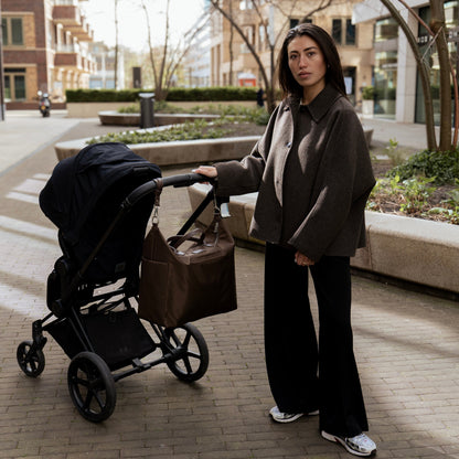 Torba na pieluchy - nylonowa brązowa